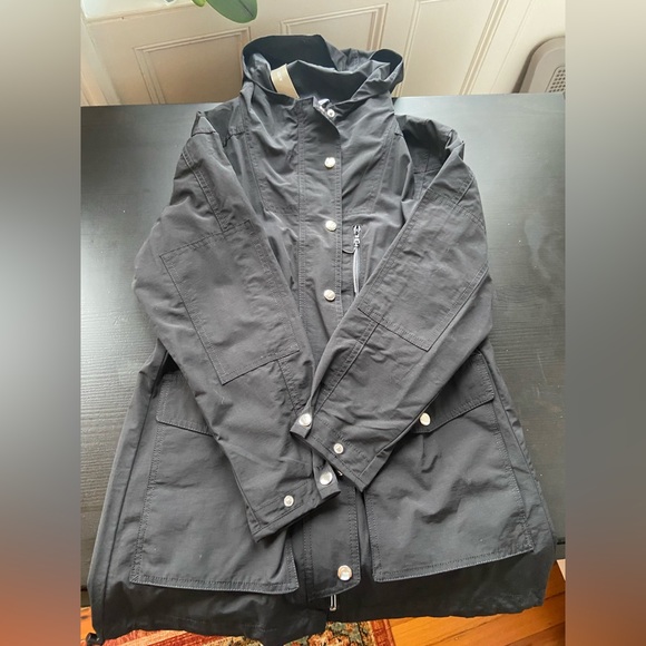 J. Crew Rain Coat Black XXSP NWT - Picture 5 of 7